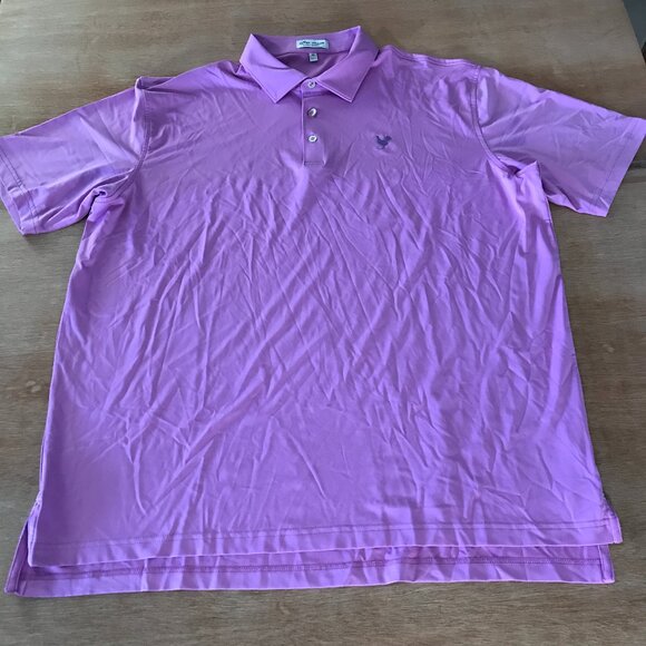 Peter Millar Summer Comfort Polo Shirt Men XL Purple Short Sleeve Athleisure - Picture 1 of 13